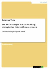 Die SWOT-Analyse zur Entwicklung strategischer Entscheidungsoptionen