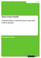 Dimethyl Ether a rural fuel from water and carbon dioxide