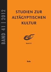 Studien zur Altägyptischen Kultur Band 41