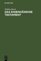 Das eigenhändige Testament