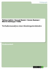 Verhaltensanalyse eines Kindergartenkindes