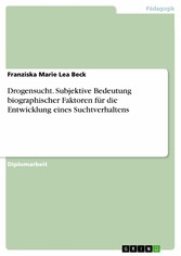 Drogensucht. Subjektive Bedeutung biographischer Faktoren für die Entwicklung eines Suchtverhaltens