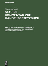 Buch 1: Handelsstand, Buch 2: Handelsgesellschaften und stille Gesellschaften