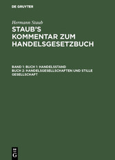 Buch 1: Handelsstand, Buch 2: Handelsgesellschaften und stille Gesellschaft