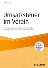 Umsatzsteuer im Verein - inkl. Arbeitshilfen online