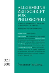 Allgemeine Zeitschrift für Philosophie: Heft 32.1/2007