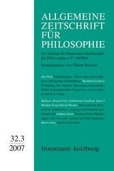 Allgemeine Zeitschrift für Philosophie: Heft 32.3/2007