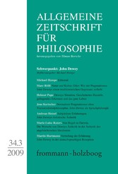 Allgemeine Zeitschrift für Philosophie: Schwerpunktheft John Dewey