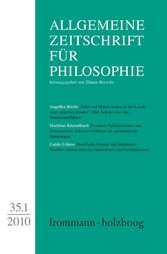 Allgemeine Zeitschrift für Philosophie: Heft 35.1/2010