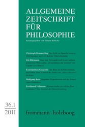 Allgemeine Zeitschrift für Philosophie: Heft 36.1/2011