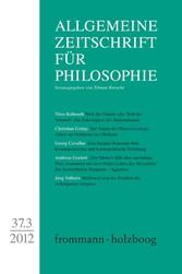 Allgemeine Zeitschrift für Philosophie: Heft 37.3/2012