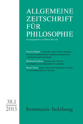 Allgemeine Zeitschrift für Philosophie: Heft 38.1/2013