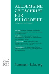 Allgemeine Zeitschrift für Philosophie: Heft 38.2/2013