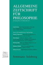 Allgemeine Zeitschrift für Philosophie: Heft 39.1/2014