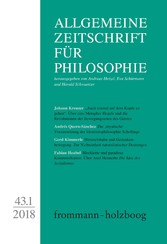 Allgemeine Zeitschrift für Philosophie: Heft 43.1/2018