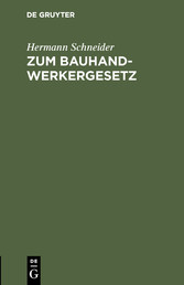 Zum Bauhandwerkergesetz