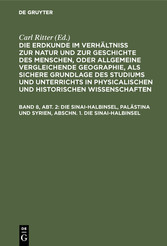 Die Sinai-Halbinsel, Palästina und Syrien, Abschn. 1. Die Sinai-Halbinsel