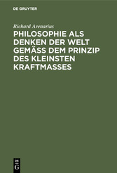 Philosophie als Denken der Welt gemäß dem Prinzip des kleinsten Kraftmaßes