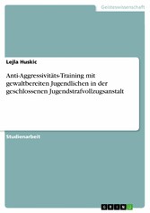 Anti-Aggressivitäts-Training mit gewaltbereiten Jugendlichen in der geschlossenen Jugendstrafvollzugsanstalt