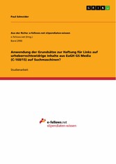 Anwendung der Grundsätze zur Haftung für Links auf urheberrechtswidrige Inhalte aus EuGH GS Media (C-160/15) auf Suchmaschinen?