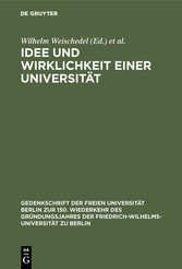 Idee und Wirklichkeit einer Universita?t