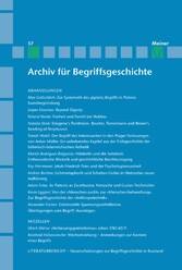 Archiv für Begriffsgeschichte. Band 57