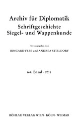 Archiv für Diplomatik, Schriftgeschichte, Siegel- und Wappenkunde