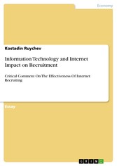 Information Technology and Internet Impact on Recruitment