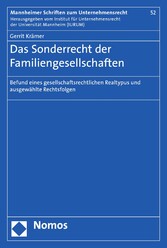 Das Sonderrecht der Familiengesellschaften