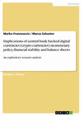 Implications of central bank backed digital currencies (crypto currencies) on monetary policy, financial stability and balance sheets