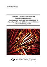 Towards a better understanding of lipid-based matrices &#x2013; Innovations in the production and analysis of physically stable solid lipid extrudates with tailor-made dissolution profiles