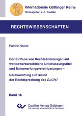 Der Einfluss von Rechts&#xE4;nderungen auf wettbewerbsrechtliche Unterlassungstitel und Unterwerfungsvereinbarungen - Neubewertung auf Grund der Rechtsprechung des EuGH?