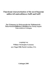 Functional characterization of the novel heparan sulfate 6O-endosulfatases Sulf1 and Sulf2