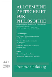 Allgemeine Zeitschrift für Philosophie: Heft 44.1/2019