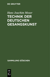 Technik der deutschen Gesangskunst