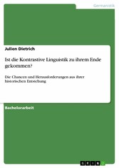 Ist die Kontrastive Linguistik zu ihrem Ende gekommen?