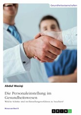 Die Personaleinstellung im Gesundheitswesen