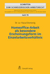 Homeoffice-Arbeit als besondere Erscheinungsform im Einzelarbeitsverhältnis