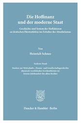 Die Hoffinanz und der moderne Staat.