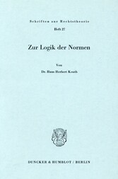 Zur Logik der Normen.