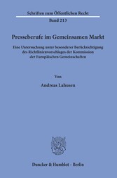 Presseberufe im Gemeinsamen Markt.