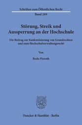 Störung, Streik und Aussperrung an der Hochschule.