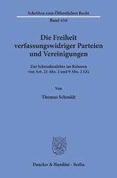 Die Freiheit verfassungswidriger Parteien und Vereinigungen.