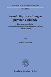 Auswärtige Beziehungen privater Verbände.