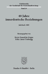 40 Jahre innerdeutsche Beziehungen.