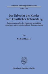 Das Erbrecht des Kindes nach künstlicher Befruchtung.