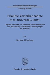 Erlaubte Vorteilsannahme - §§ 331 StGB, 70 BBG, 10 BAT.