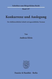 Konkurrenz und Auslegung.