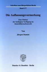 Die Auflassungsvormerkung.