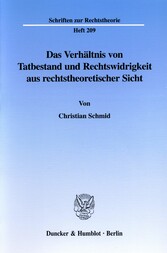 Das Verhältnis von Tatbestand und Rechtswidrigkeit aus rechtstheoretischer Sicht.